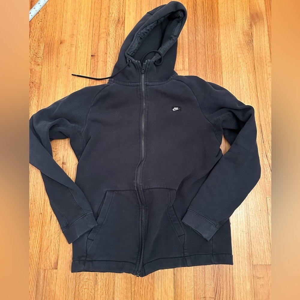Nike red tag vintage Y2K Full-Zip Black Sz M Thick Hoodie Authentic Nike.